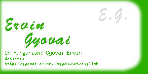 ervin gyovai business card